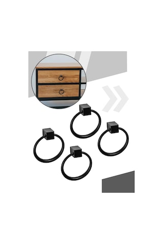 Centr Mebel'noj Furnitury Siyah Mat Düğme Kolları 4 Adet 260188920 Siyah Mat