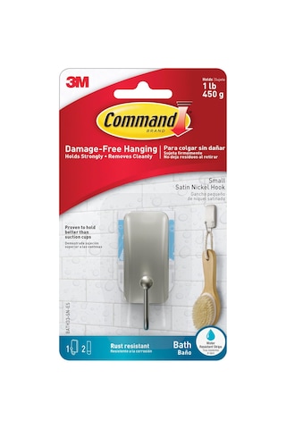 Command Bath33-sn-es Banyo Kancaları, 1 Paket, Saten Nikel Genel