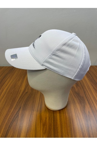 Penguen Nakışlı Gabardin Kumaş Unisex Cap Şapka Beyaz