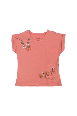 Bebelop Çiçek Baskılı Bisiklet Yaka T-shirt 2'li Set 001