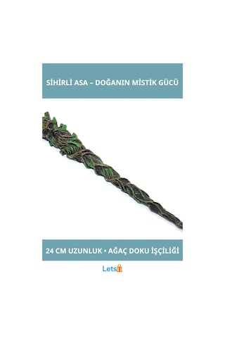 24cm Polyester Doğa Temalı Sihirli Asa 1 Adet