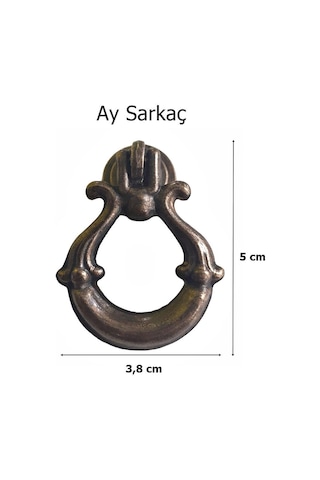 Ay Sarkaç Tek Vidalı Eskitme Antik Bakır Düğme Mobilya Kulp