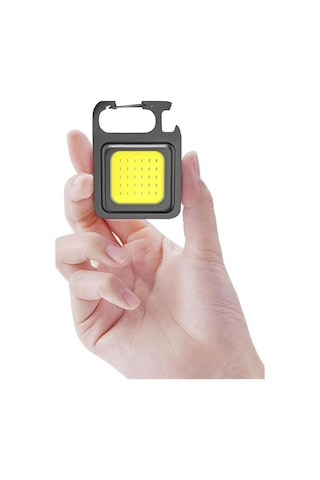 Anahtarlıklı Metal Kasa El Şişe Açacağı Usb Li Şarj Edilebilir Cep Boy Cob 800mah Genel