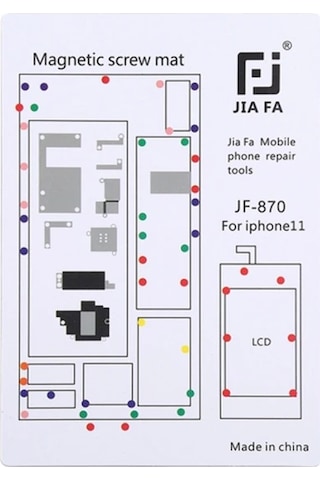 Jıafa Jf-870 iPhone Uyumlu 11 6.1 İnc Mıknatıslı Çalışma Hasırı Vida Gostergeli- 5775