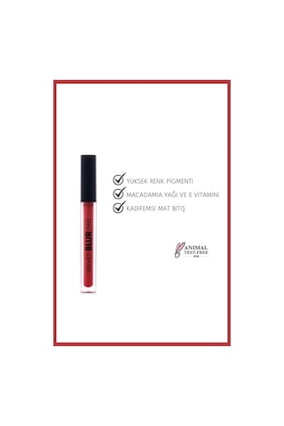 Note Cosmetics Velvet Blur Tint Kadife Bitişli Nemlendirici Mat Ruj - 05 Red Mirage - Pembe