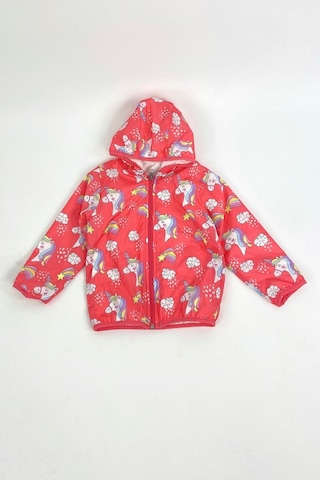 Mnk Baby & Kids Lila Atlı Mor Renk Kız Çocuk Yağmurluk 001