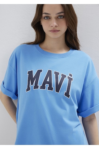 Mavi - Mavi Logo Baskılı Mavi Tişört 1600843-91478 Mavi