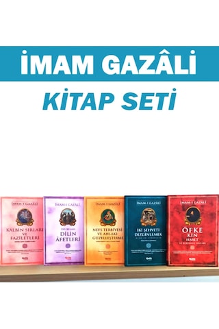 Imamı Gazali Seti Nefs Terbiyesi-dilin Afetleri 5'li Set Imamı Gazali Seti Nefs Terbiyesi-dilin Afetleri 5'li Set