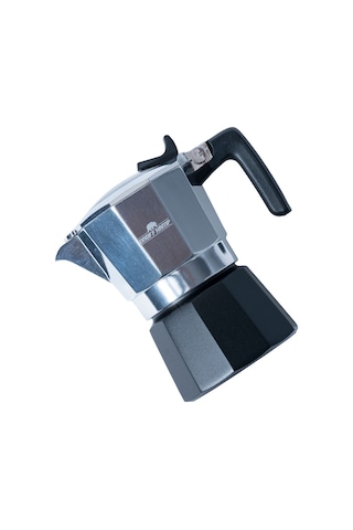 On Off Kamp Kahve Potu Moka Pot 150 Ml 2 Cup Gümüş Siyah