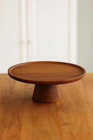 Akasya Ayaklı Sunumluk & Sunum Tabağı & Sunum Servisi 25x25x10 Cm Ahşap