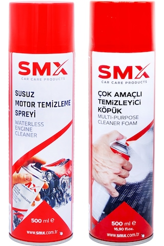 Susuz Motor Temizleme Spreyi 500 Ml + Çok Amaçlı Temizleyici Köpük 500 Ml