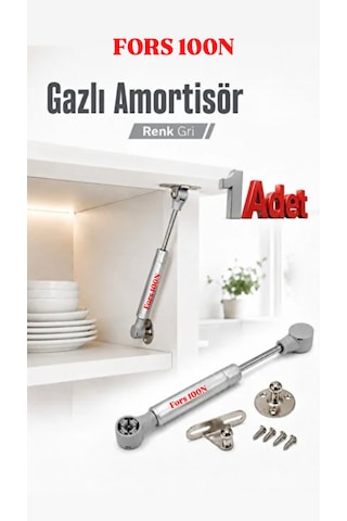 Fors Gazlı Piston Makas Amortisör 100n Gri