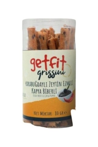 Get Fit Glutensiz & Şekersiz Karabuğdaylı Zeytin Ezmeli Kapya Biberli Grissini 80 G