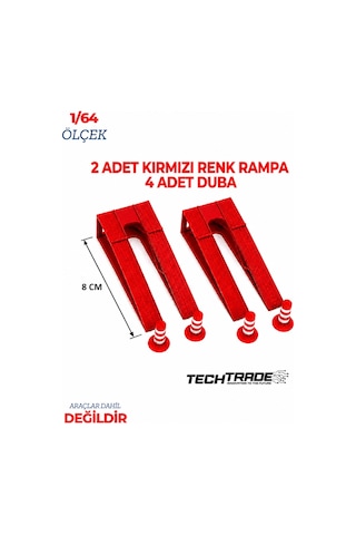 1/64 Ölçek Diorama 2 Adet Kırmızı Rampa + 4 Adet Duba