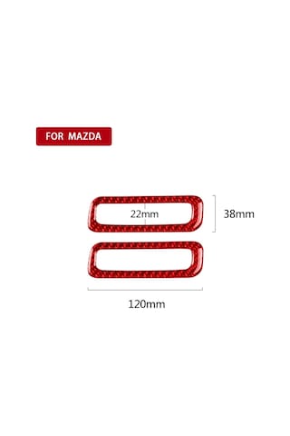 Sones Araba Karbon Fiber A Sütunu Hava Çıkışı Dekoratif Sticker Mazda Cx-5 2017-2018, Sol Ve Sağ Sürücü Kırmızı
