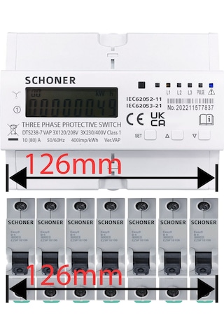 Schoner Wi-fi Üç Faz Gerilim Koruma Rölesi Voltaj/akım Koruma 80a