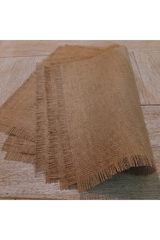 Dyris Premium Doğal Jüt Amerikan Servis 35x45 Cm 6 Lı Set Modern & Rustik Masa Dekoru Acı Kahverengi