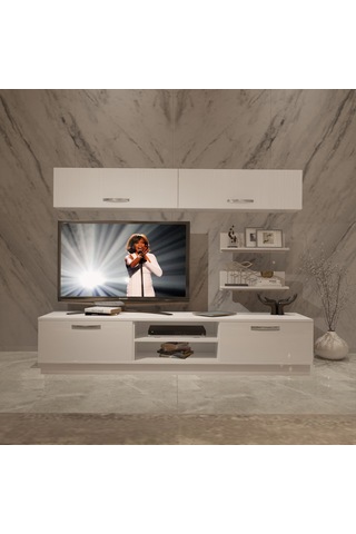 Decoraktiv Eko 5b Mdf Dvd Tv Ünitesi Tv Sehpası - Parlak Beyaz
