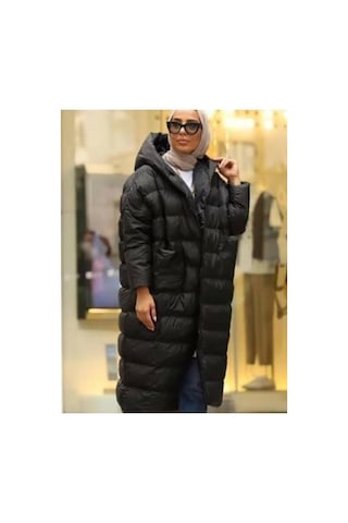 Çınar Boutique Yarasa Kol Bayan Mont Siyah siyah