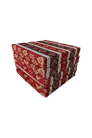 Sandalye Minderi Döşemelik Şark Köşesi Minderi,yer Ve Sandalye Koltuk Minderi 50x50x8 Kırmızı 4 Adet Mavi