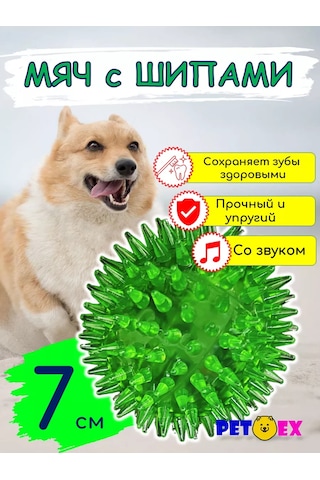 Pet-ex Dikenli Köpek Topu 7 Cm 193092539