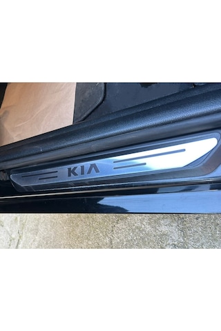 Kia Araçlarına Uyumlu Kapı Eşik Yazısı Krom