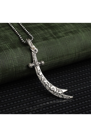Zülfikar Desenli Kılıç Erkek Kolye Takı Aksesuar K24 T5