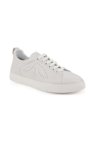 Libero Lz5894 Nokta Delik Detaylı Antik Görünümlü Hafif Eva Taban Kadın Sneaker Beyaz