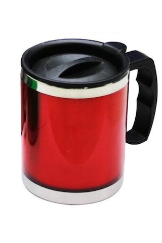 Paslanmaz Çelik Metal Termos Kupa Bardak 450 Ml - Turuncu