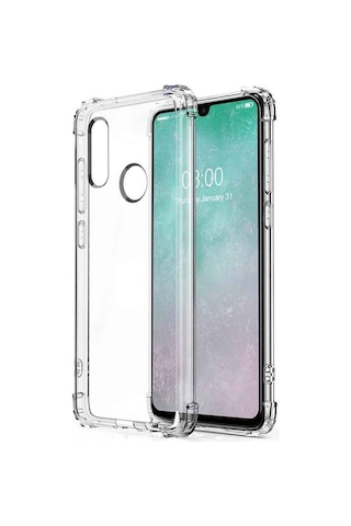 Huawei P30 Lite Shock Absorbing Darbe Emicili Şeffaf Silikon Kılıf