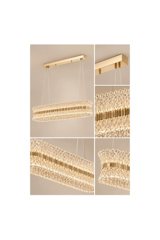 Modern Premıum Sarkıt Avize Gold Kasa Üç Renk Led Lüx Avize 172w Beyaz