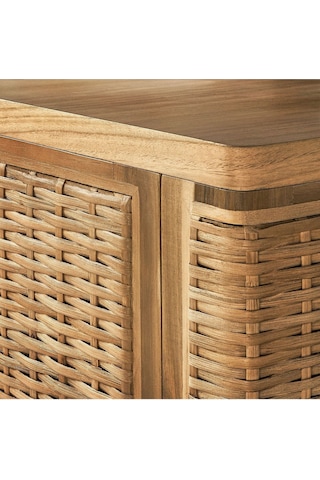 Tv Sehpası, Rattan, 157x41x49 Cm Naturel