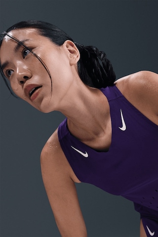 Nike Dri Fit Aeroswift Running Adv Singlet Tank Top Purple Lazer Kesim Koşu Atleti Mor