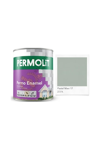 Permolit Enamel Sentetik Yağlı Boya Pastel Mavi 2.5 Lt. 2.5 L