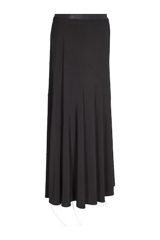 Hesna Kadın Bensu Büyük Beden Sandy Çapraz Astarsız Siyah Etek Siyah