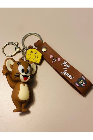 Tom Ve Jerry Sevimli Fare Jerry Silikon Anahtarlık Çanta & Araba Süsü