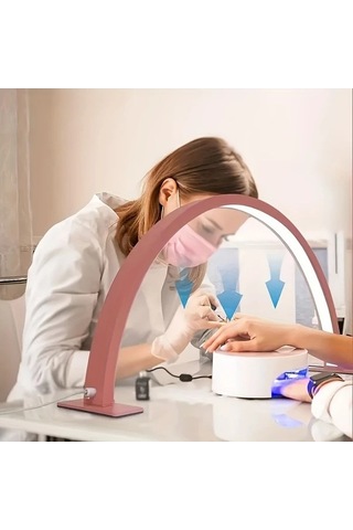 Fastbuy Dream011 Siyah Yarı Ay Tırnak Lambası - Usb Düğme Anahtarlı Alüminyum Soğuk Beyaz Işık Tırnak Sanatı Siyah