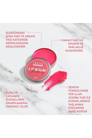 Thalia Yoğun Nemlendirme Etkili Çilek Aromalı Dudak Balsamı 12 G
