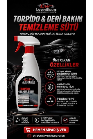 Torpido Temizleyici, Bakımı Ve Koruyucu Süt 500ml - Mat Görünüm, Anti-statik, Uv Korumalı