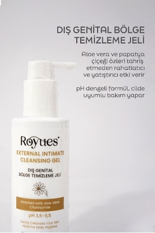 Royues Genital Bölge Temizleyici, Koku, Akıntı Giderici, Ph 3,5 İ