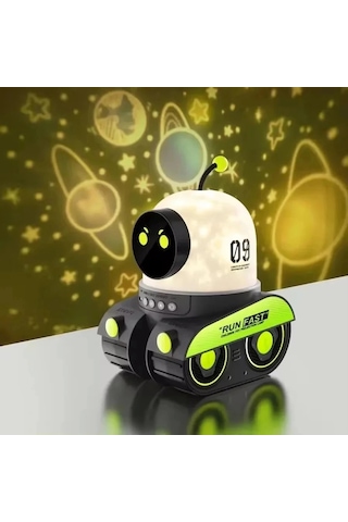 Buğz Çocuklar Için Eğitici Ve Eğlenceli Robot Temali Projektör Gece Lambasi