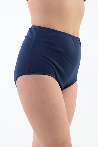 Kadın Büyük Beden Yüksek Bel Toparlayıcı Bikini Altı Lacivert