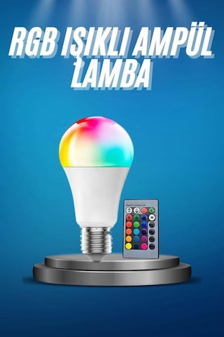 Bay Ayarlanabilir Parlaklık Rgb Led Ampul Beyaz Lamba Ve Renkli Ampul Najmaddin Standart 65471886
