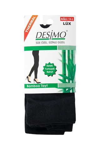 Desimo Kadın Bambu Lüks Kışlık Termal Tayt Ağlı