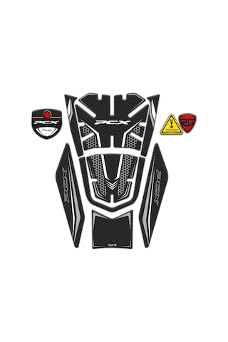 Honda Pcx 125 2021-2023 Uyumlu Tank Pad Karbon Beyaz Redlinegrafik Honda Pcx 125 2021-2023 Uyumlu Tank Pad Karbon Beyaz Redlinegrafik