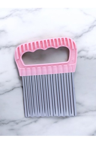 1 Adet Şekilli Patetes Dilimleyici Tırtıklı Dilimleme Aparatı Çok Renkli