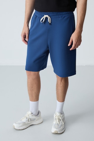 Tommy Life Parlament Pamuklu Kalın Yumuşak Dokulu Standart Fit Basic Erkek Şort - 81275 Mavi