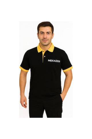 Polo Yaka İş Tişörtü 10 Adet Firmanıza Özel Logo/isim Baskılı & Nakışlı Siyah