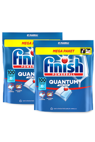 Finish Quantum Özel Seri Bulaşık Makinesi Deterjanı Kapsül Tablet 200 Adet (100 x 2)