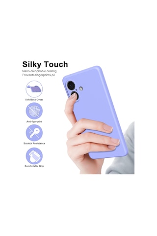 Oppo A6x İle Uyumlu Kılıf Içi Kadife Lansman Tasarım Telefon Kılıfı Kapak Lila